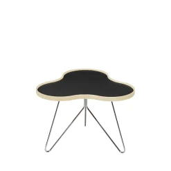 Swedese Coffee Tables*Flower table 62x66 cm, , 45cm, birch edge, chrome base Black
