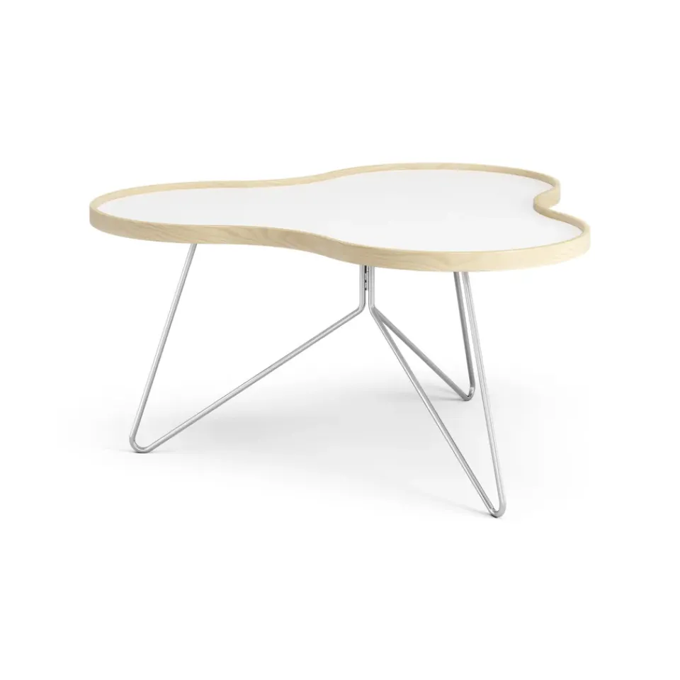 Swedese Coffee Tables*Flower table 84x90 cm, H45 cm birch laquered Grey