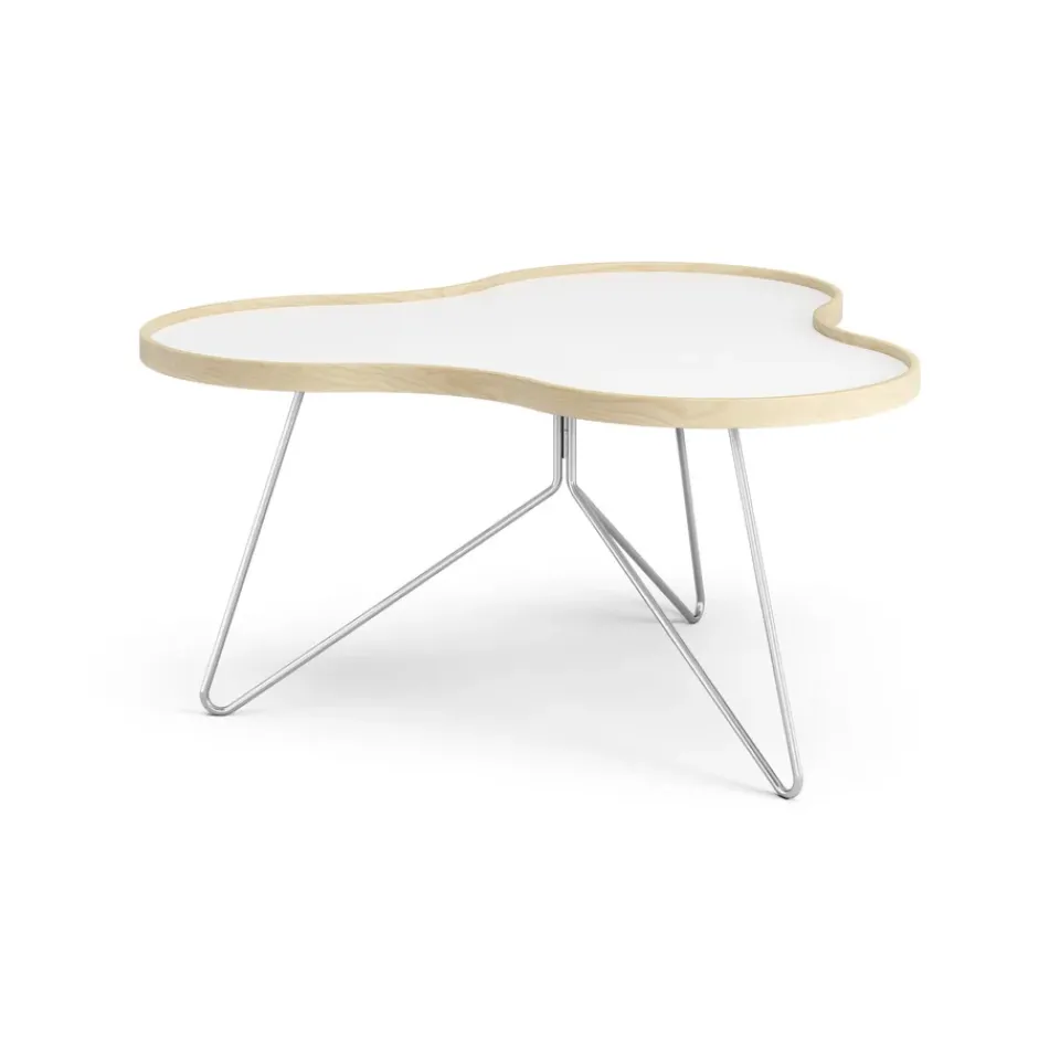 Swedese Coffee Tables*Flower table 84x90 cm, H45 cm birch laquered Grey