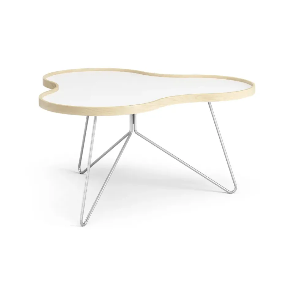 Swedese Coffee Tables*Flower table 84x90 cm, H45 cm birch laquered Grey