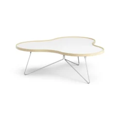 Swedese Coffee Tables*Flower table 107x114 cm, H39 cm birch laquered White