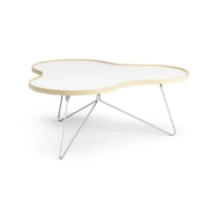 Swedese Coffee Tables*Flower table 107x114 cm, H45 cm birch laquered White