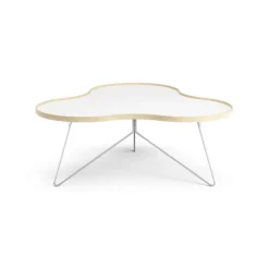 Swedese Coffee Tables*Flower table 107x114 cm, H45 cm birch laquered White