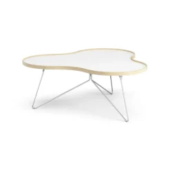 Swedese Coffee Tables*Flower table 107x114 cm, H45 cm birch laquered White