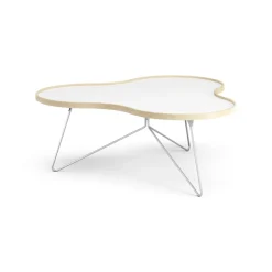 Swedese Coffee Tables*Flower table 107x114 cm, H45 cm birch laquered White