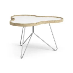 Swedese Coffee Tables*Flower table 62x66 cm, H39 cm Oak laquered White