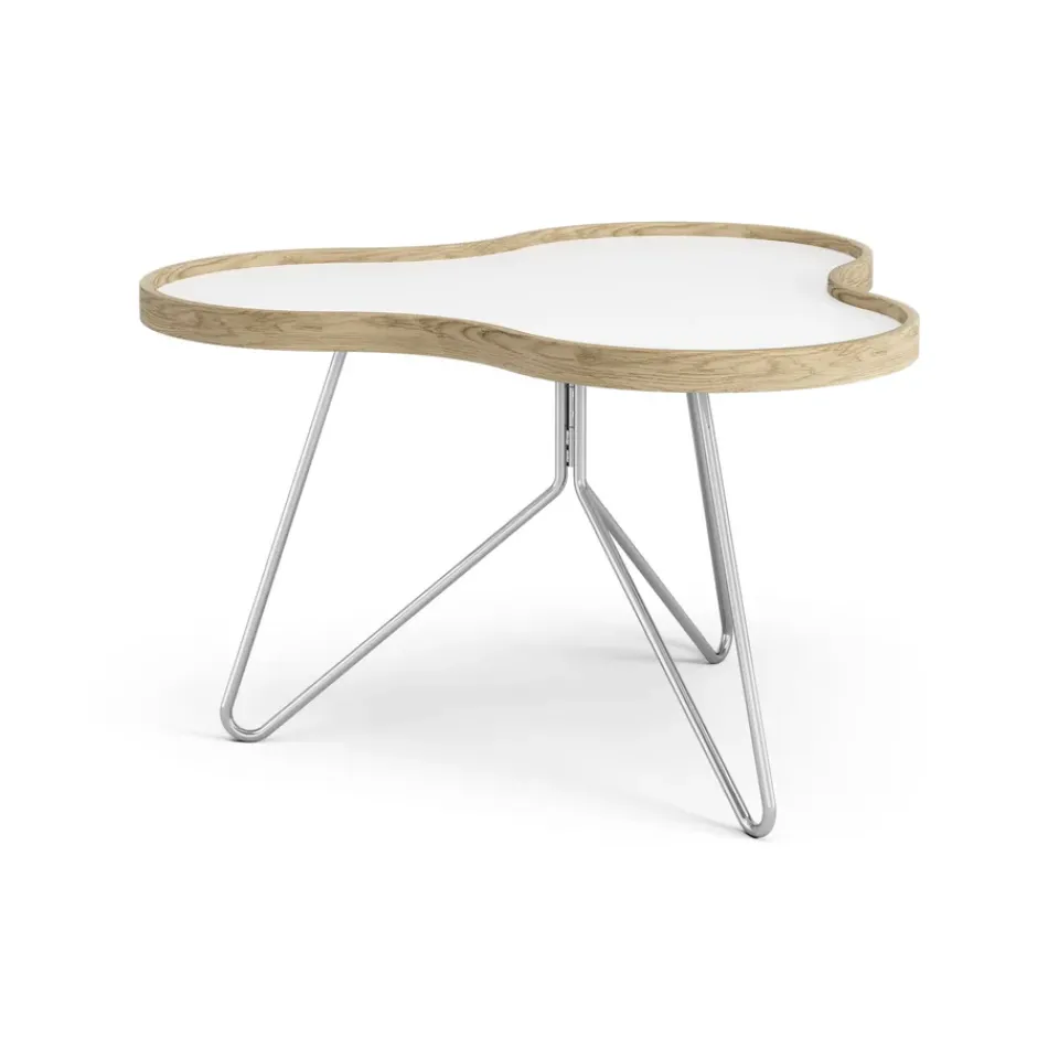Swedese Coffee Tables*Flower table 62x66 cm, H39 cm Oak laquered White