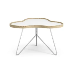 Swedese Coffee Tables*Flower table 62x66 cm, H39 cm Oak laquered White