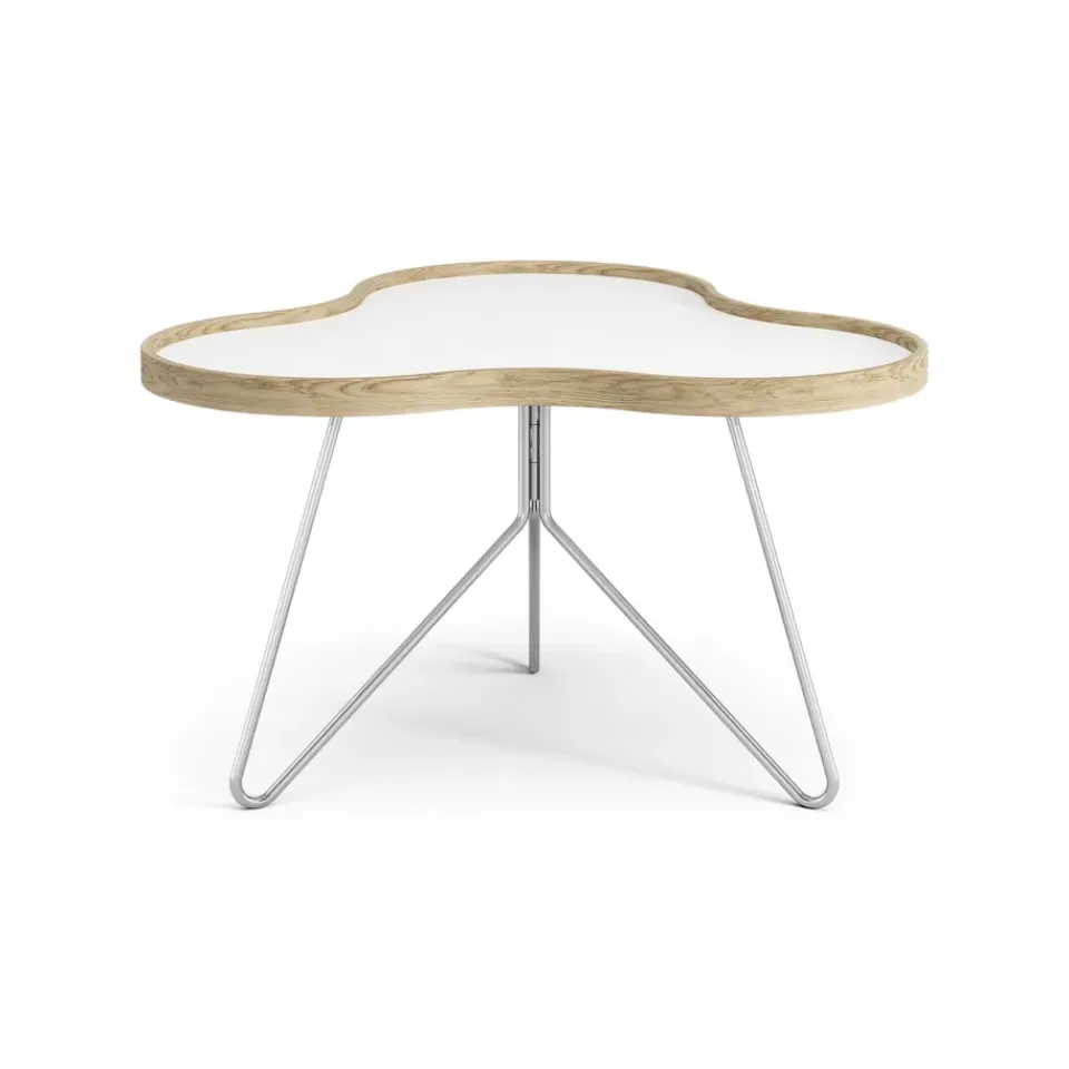 Swedese Coffee Tables*Flower table 62x66 cm, H39 cm Oak laquered White