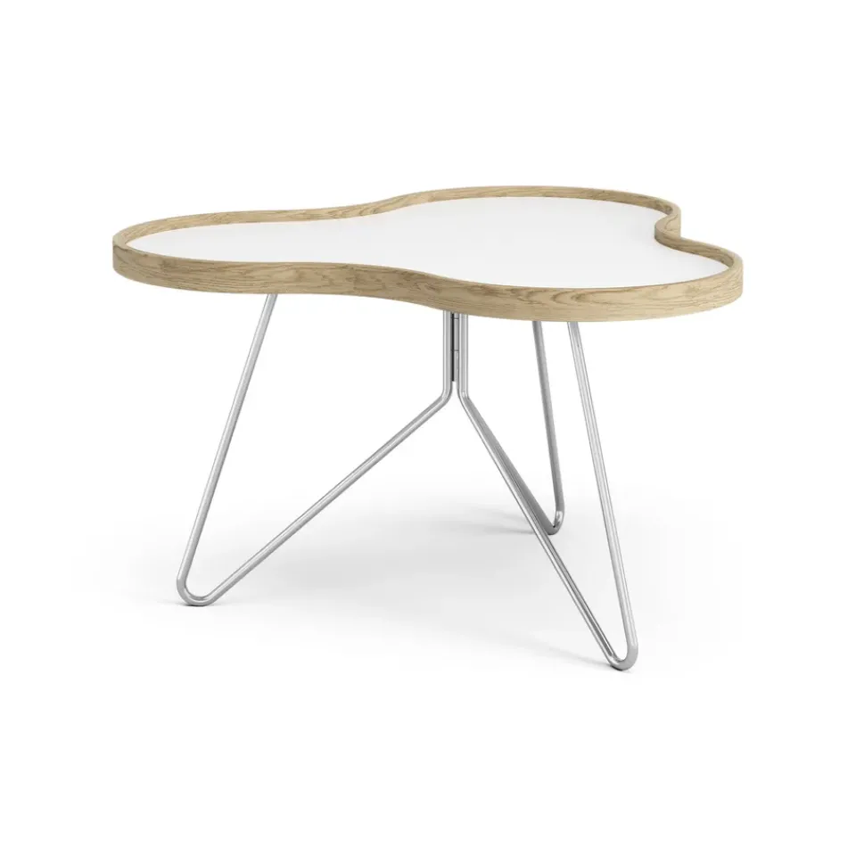 Swedese Coffee Tables*Flower table 62x66 cm, H39 cm Oak laquered White
