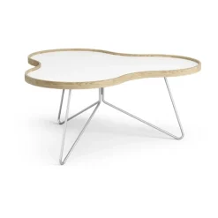 Swedese Coffee Tables*Flower table 84x90 cm, H39 cm Oak laquered White