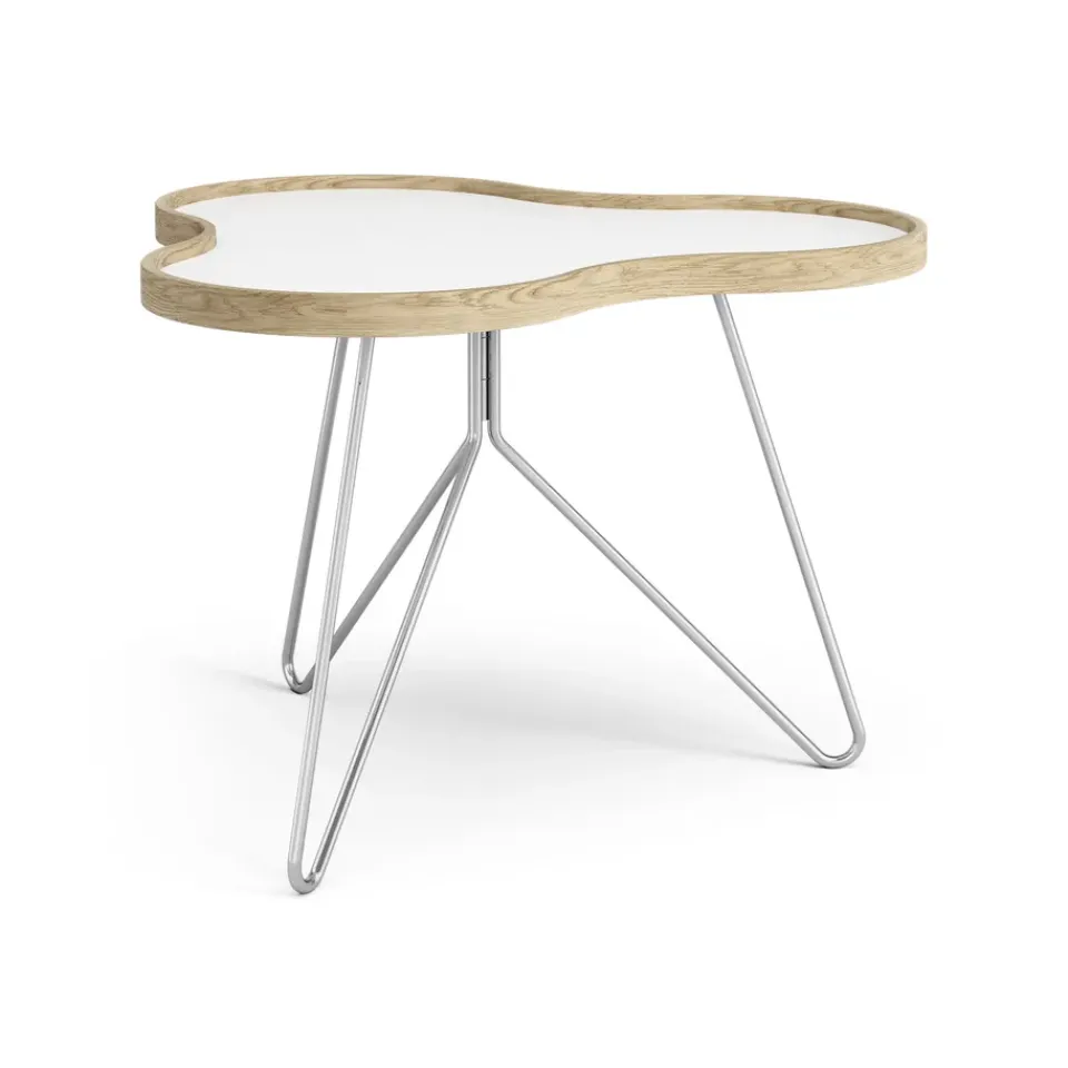 Swedese Coffee Tables*Flower table 62x66 cm, H45 cm Oak laquered White