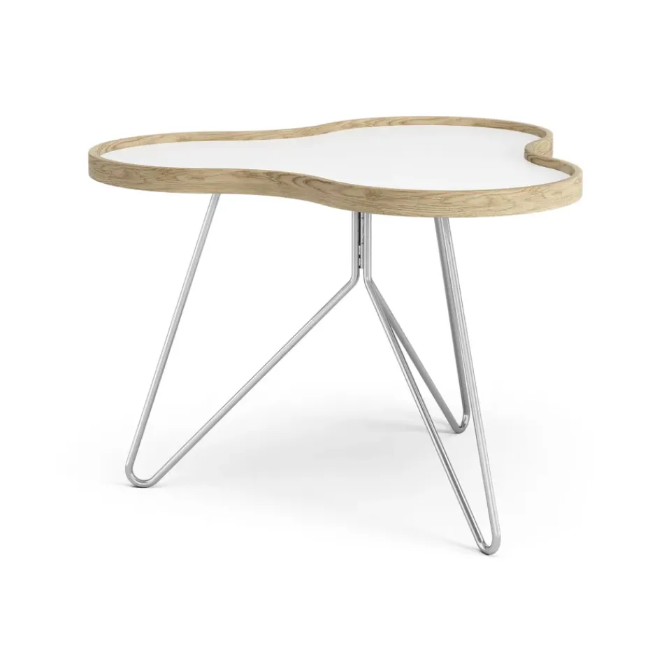 Swedese Coffee Tables*Flower table 62x66 cm, H45 cm Oak laquered White