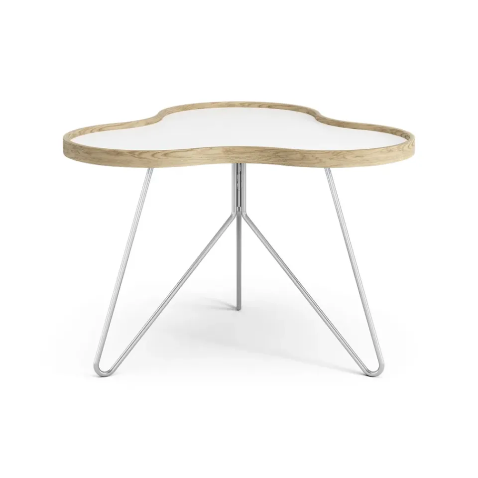 Swedese Coffee Tables*Flower table 62x66 cm, H45 cm Oak laquered White