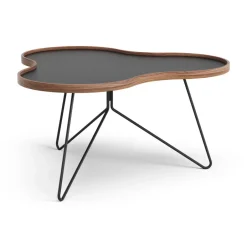 Swedese Coffee Tables*Flower table 84x90 cm, H45--walnut edge- stativ Black