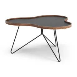 Swedese Coffee Tables*Flower table 84x90 cm, H45--walnut edge- stativ Black