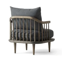 &Tradition Armchairs & Footstools*Fly Chair SC10, Smoked oak. dark Grey