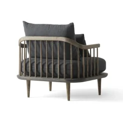 &Tradition Armchairs & Footstools*Fly Chair Sc1, Smoked oiled oak + fabric Grey