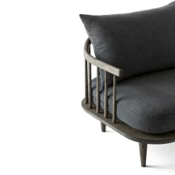 &Tradition Armchairs & Footstools*Fly Chair Sc1, Smoked oiled oak + fabric Grey