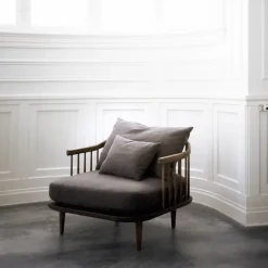 &Tradition Armchairs & Footstools*Fly Chair Sc1, Smoked oiled oak + fabric Grey