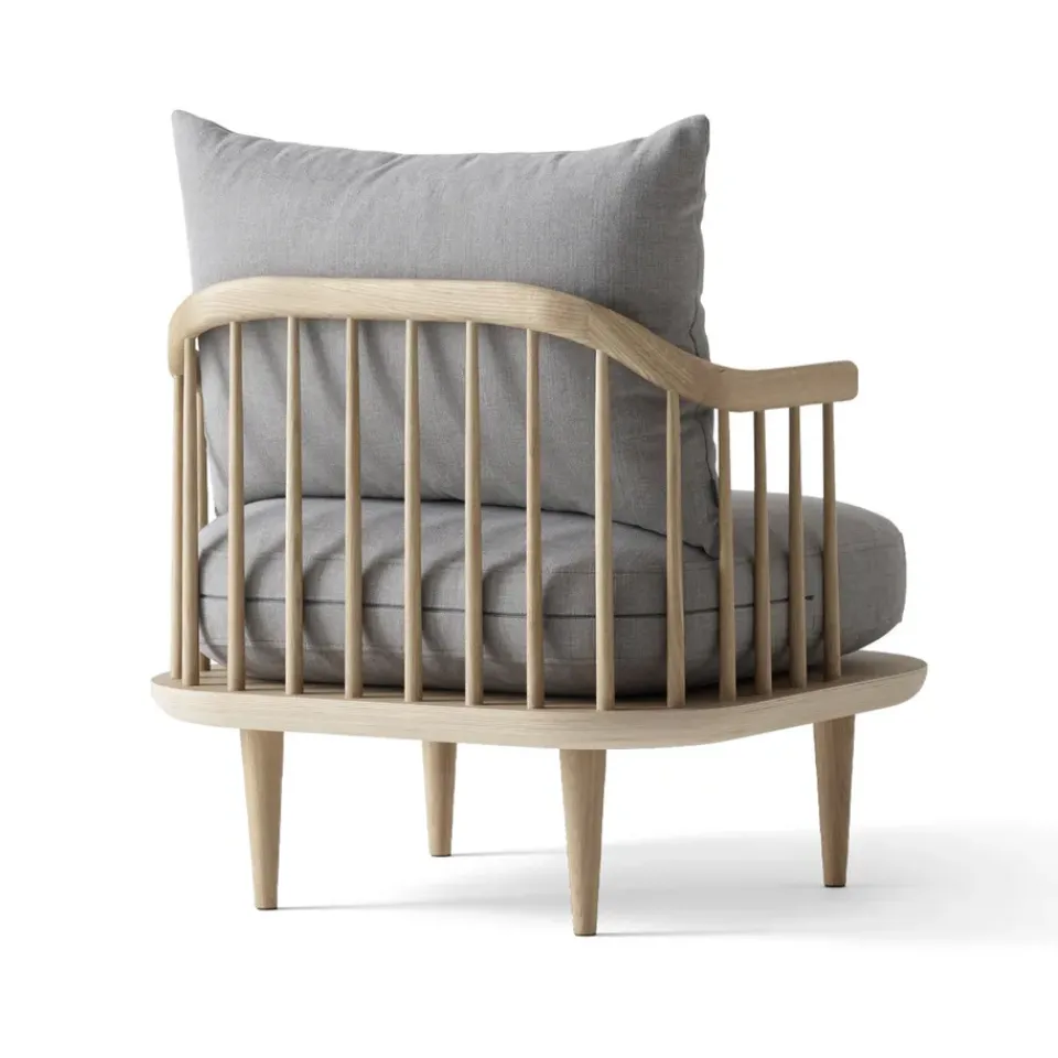 &Tradition Armchairs & Footstools*Fly Chair SC10, White oiled oak. light Grey