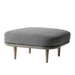 &Tradition Armchairs & Footstools*Fly Pouf Sc9, Smoked oiled oak + fabric Grey