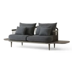 &Tradition Sofas*Fly SC3 sofa, Fabric hot madison 093 dark . smoked oiled oak stand and side table Grey