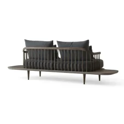 &Tradition Sofas*Fly SC3 sofa, Fabric hot madison 093 dark . smoked oiled oak stand and side table Grey