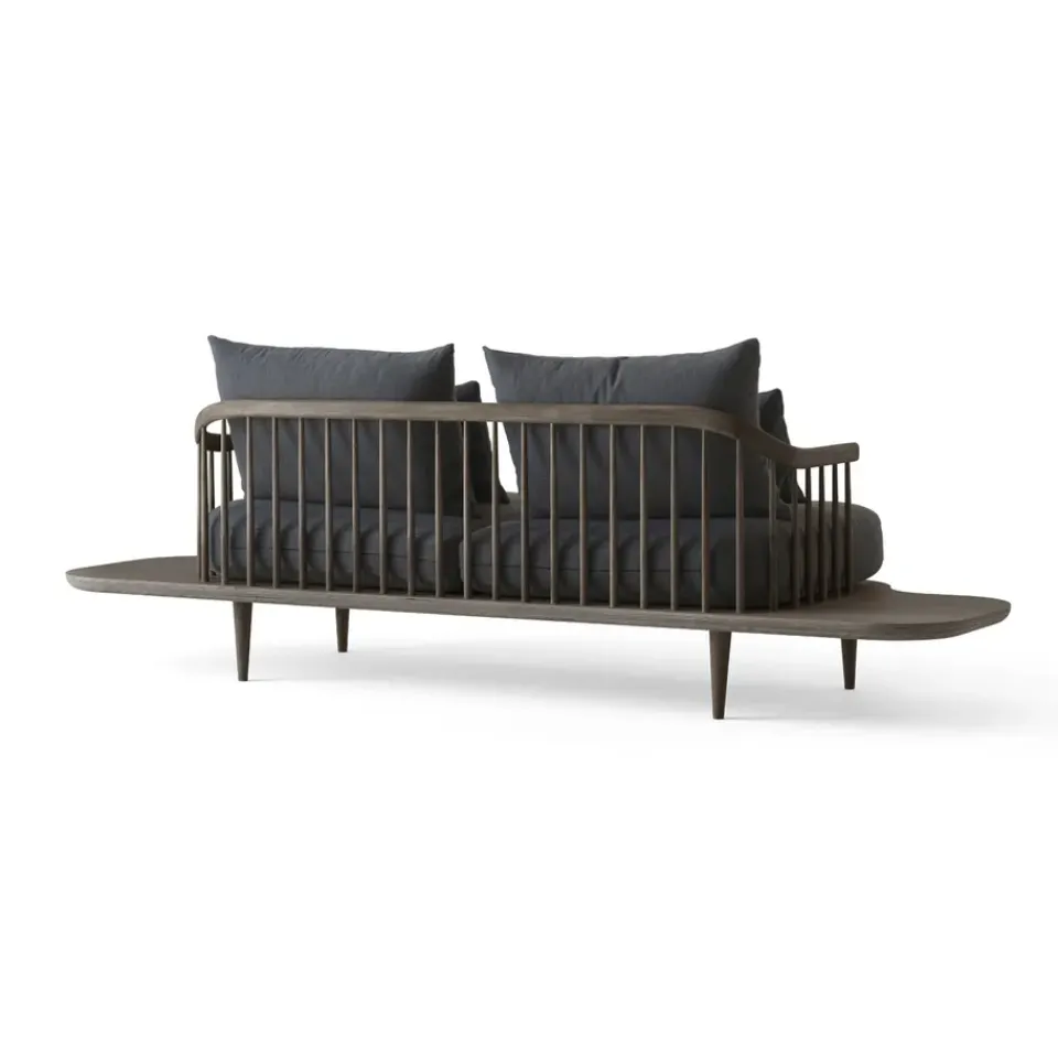 &Tradition Sofas*Fly SC3 sofa, Fabric hot madison 093 dark . smoked oiled oak stand and side table Grey