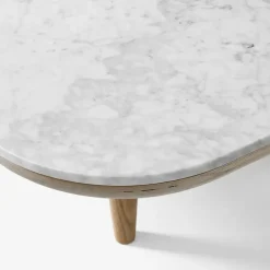 &Tradition Coffee Tables*Fly table Sc4, Light oiled oak + white marble BeigeWhite