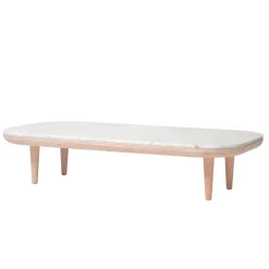&Tradition Coffee Tables*Fly table SC5, Light oiled oak + white marble BeigeWhite