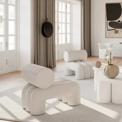 101 Copenhagen Armchairs & Footstools|Chairs*Foku Chair lounge chair, Bouclé White