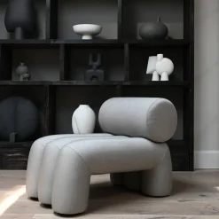 101 Copenhagen Armchairs & Footstools|Chairs*Foku Chair lounge chair, Taupe Beige