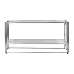 Kristina Dam Studio Dressers & Sideboards|T.V & Media Units*Foldable console 124x60 cm, Brushed stainless steel Silver-coloured