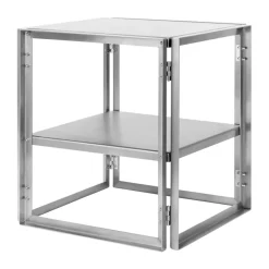 Kristina Dam Studio T.V & Media Units|Dressers & Sideboards*Foldable side table 40x40 cm, Brushed stainless steel Silver-coloured