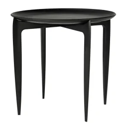 Fritz Hansen Side Tables*Foldable Tray Table Ø 45 cm, Black
