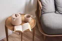 Fritz Hansen Side Tables*Foldable Tray Table Ø 45 cm, Oak Brown