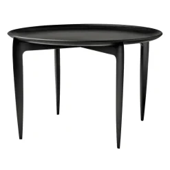 Fritz Hansen Side Tables*Foldable Tray Table Ø60 cm, Black