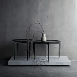 Fritz Hansen Side Tables*Foldable Tray Table Ø60 cm, Black