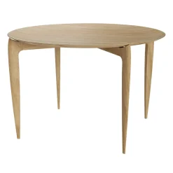 Fritz Hansen Side Tables*Foldable Tray Table Ø60 cm, Oiled oak Beige