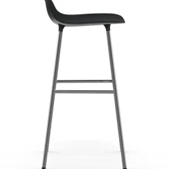 Normann Copenhagen Bar Stools*Form bar stool chrome leg 75 cm, Black