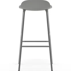 Normann Copenhagen Bar Stools*Form bar stool chrome leg 75 cm, Grey