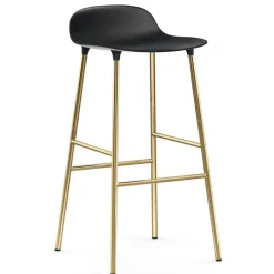Normann Copenhagen Bar Stools*Form barstool bronze leg 75 cm, Black