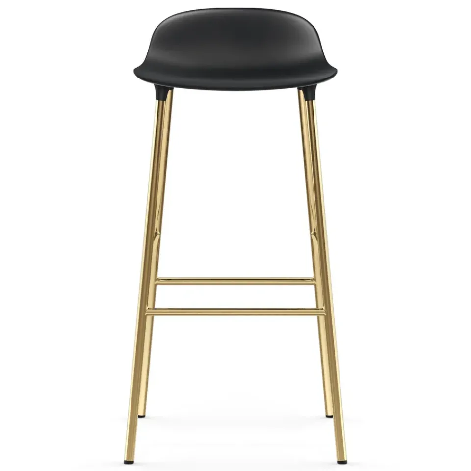 Normann Copenhagen Bar Stools*Form barstool bronze leg 75 cm, Black