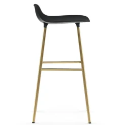Normann Copenhagen Bar Stools*Form barstool bronze leg 75 cm, Black