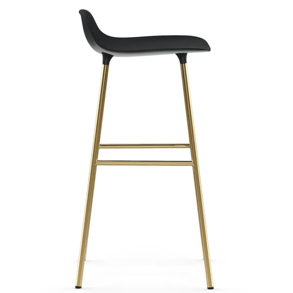 Normann Copenhagen Bar Stools*Form barstool bronze leg 75 cm, Black