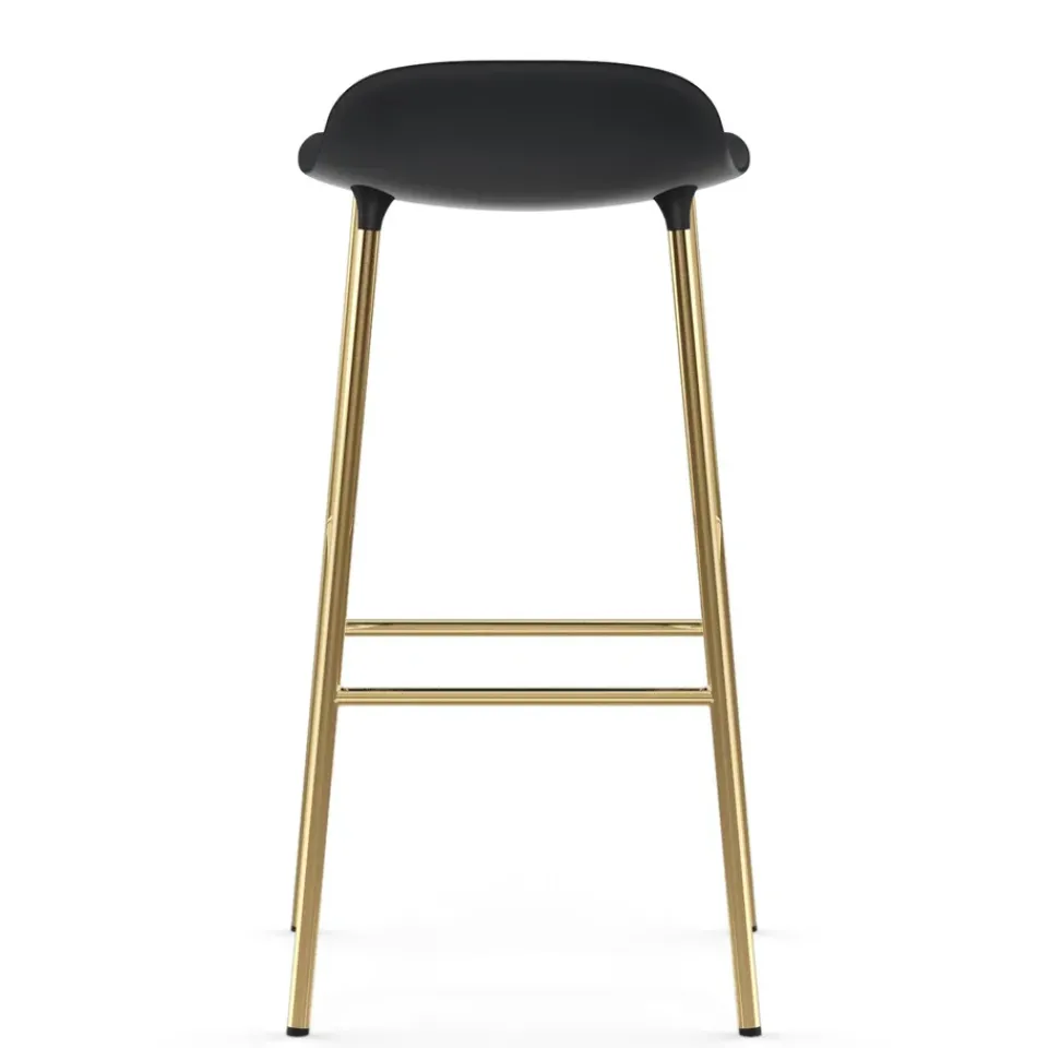 Normann Copenhagen Bar Stools*Form barstool bronze leg 75 cm, Black