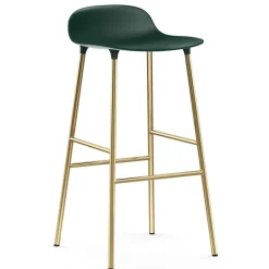 Normann Copenhagen Bar Stools*Form barstool bronze leg 75 cm, Green