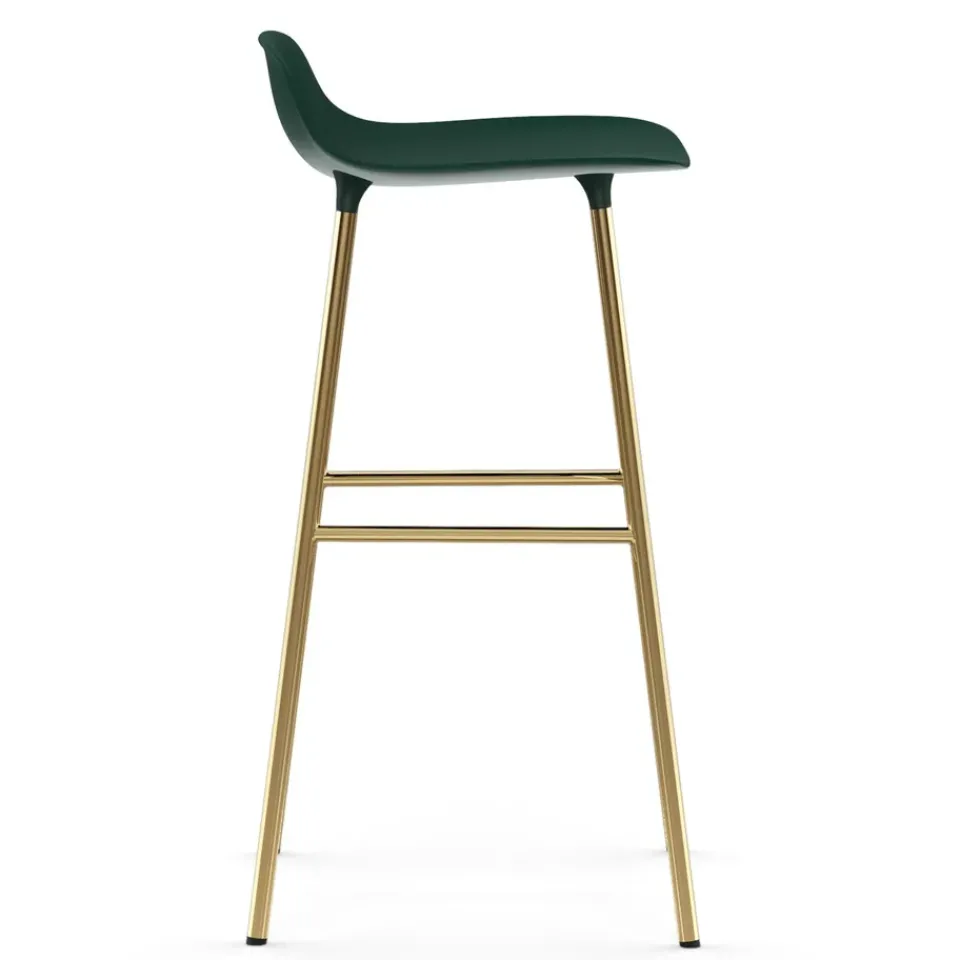 Normann Copenhagen Bar Stools*Form barstool bronze leg 75 cm, Green