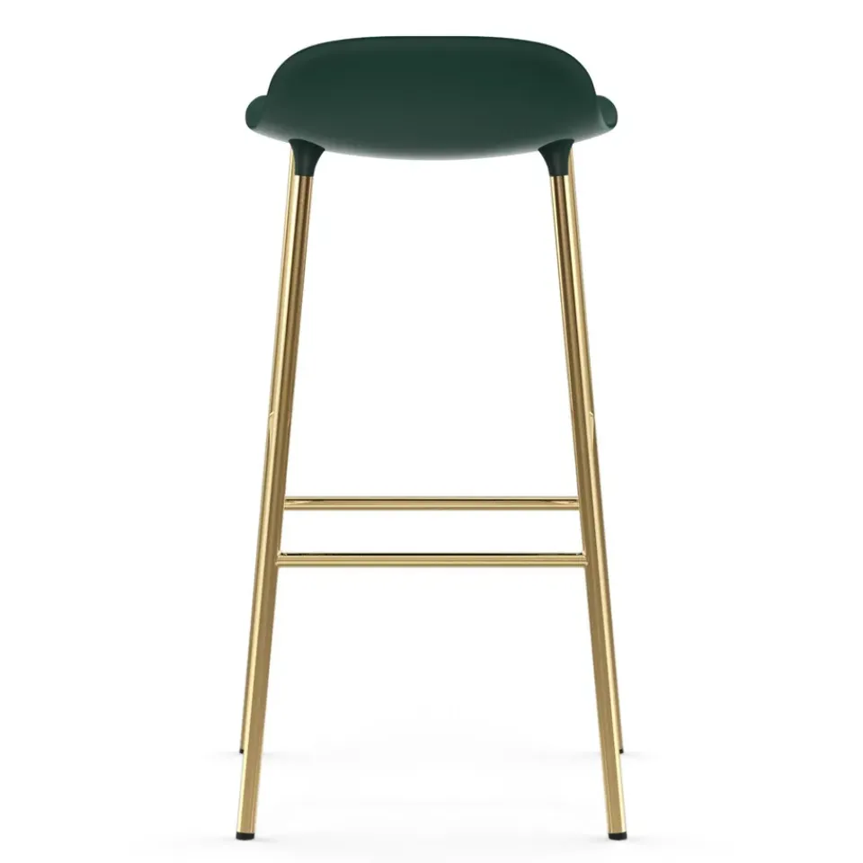 Normann Copenhagen Bar Stools*Form barstool bronze leg 75 cm, Green